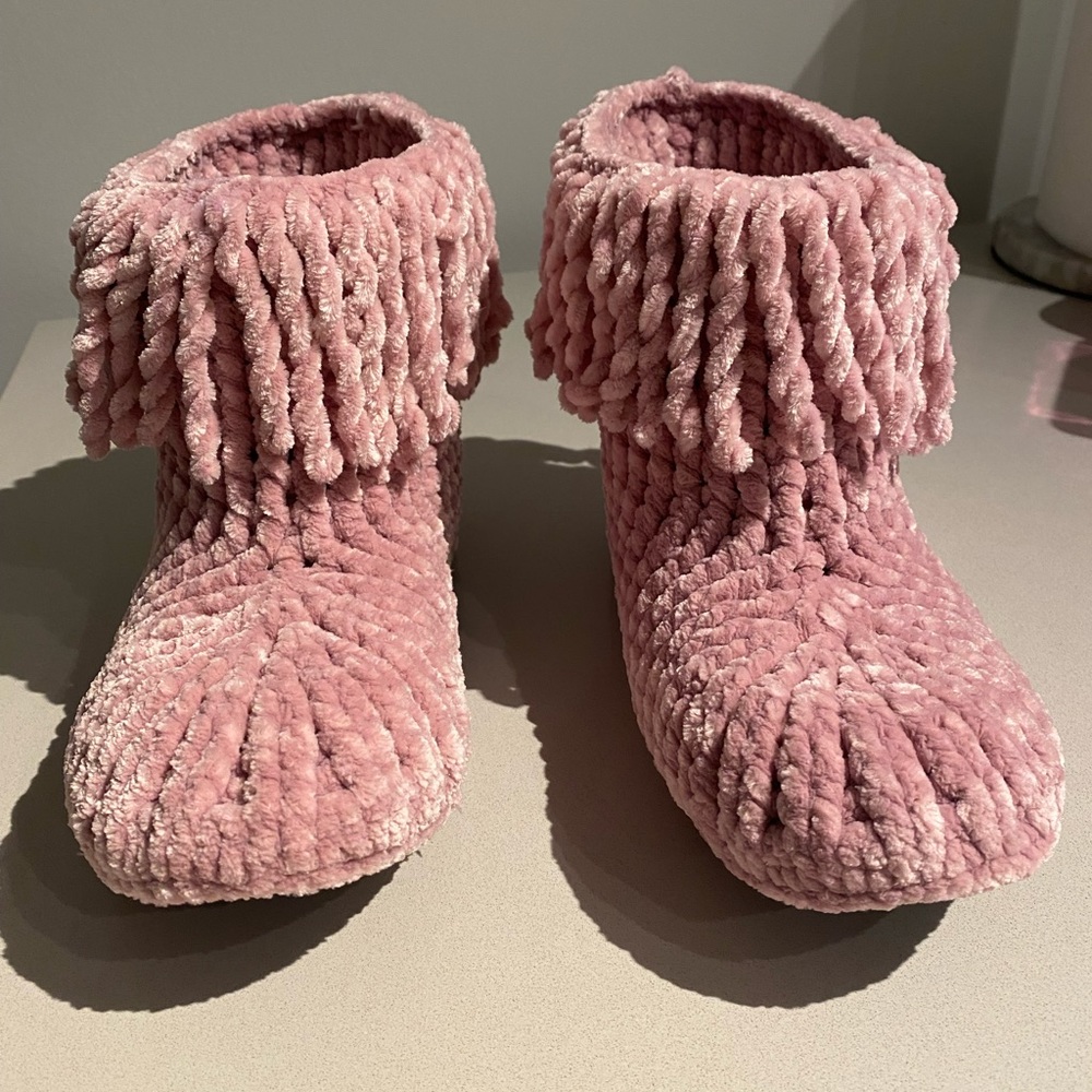 Hand Knit Cozy Slippers